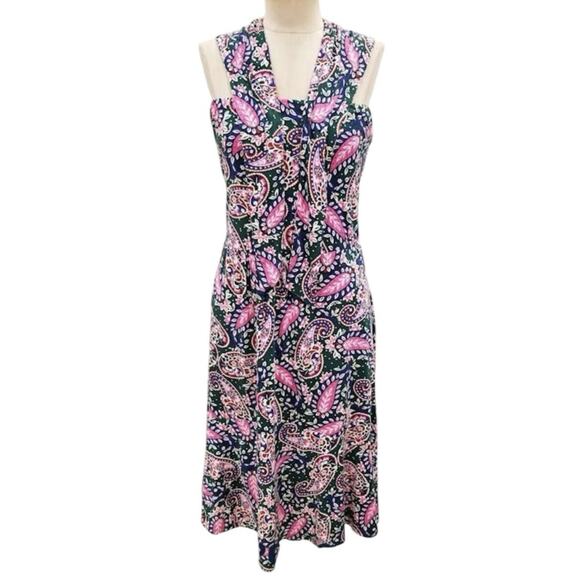 NWT Boden Lila Multiway Halter Dress - Woodland Green Paisley Size 14 - Picture 4 of 12